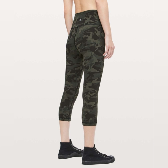 Lululemon Wunder Under Crop (High-Rise) *Full-On Luxtreme 21"Incognito Camo Mu - Picture 14 of 14